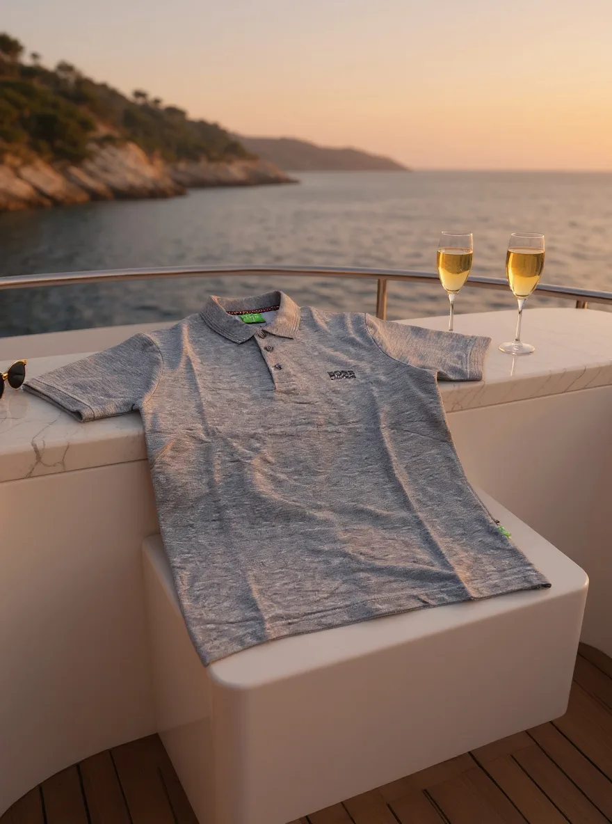 Men’s Grey Polo Shirt – Premium Cotton Smart-Casual Wear