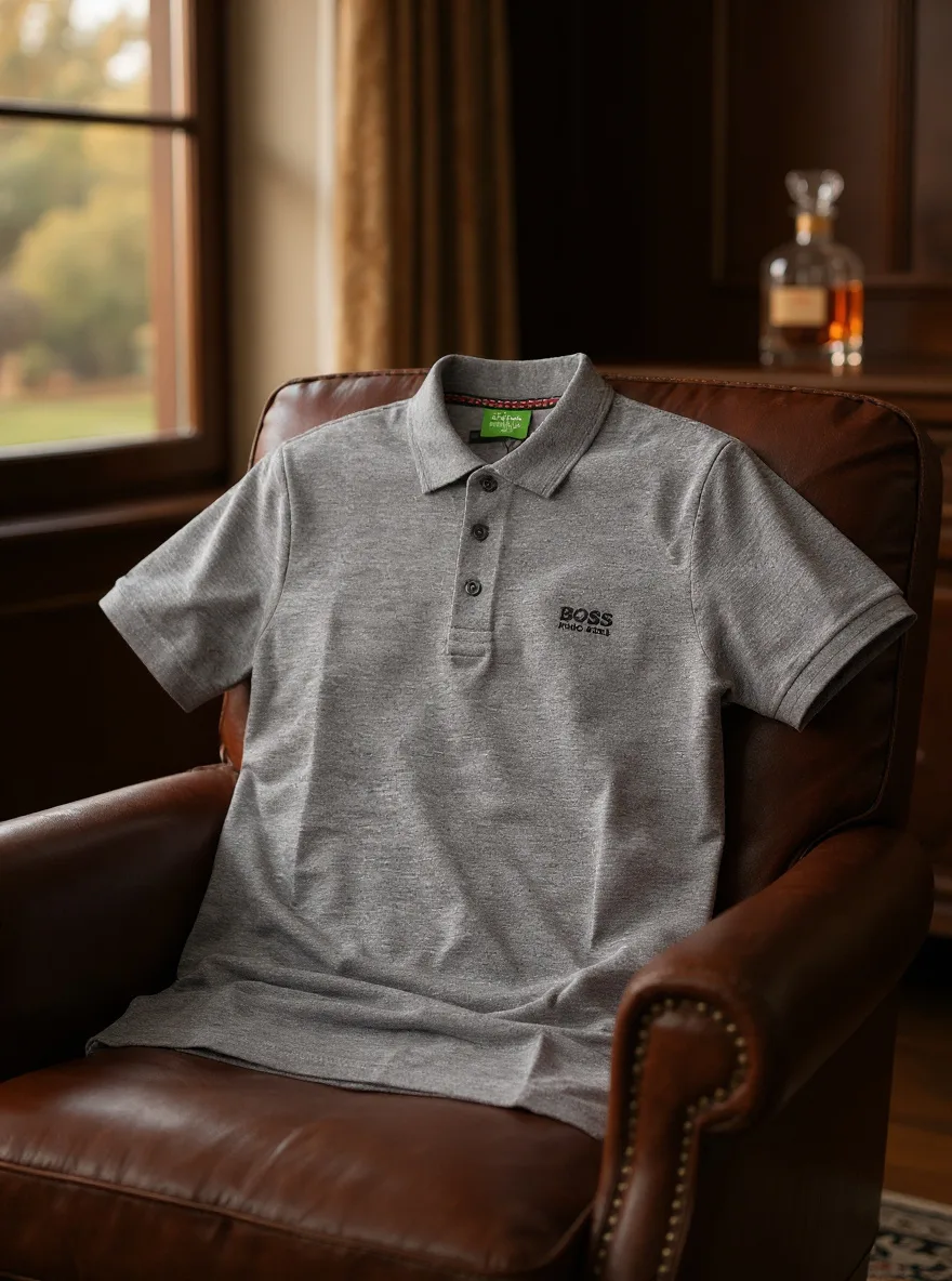 Men’s Grey Polo Shirt – Premium Cotton Smart-Casual Wear