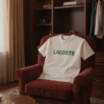 Premium Lacoste Graphic Crew Neck T-Shirt – Off-White/Cream