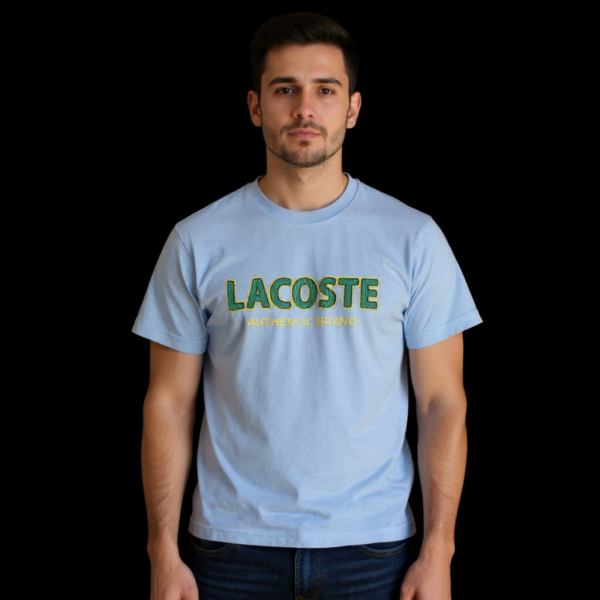 Men’s Light Blue Graphic T-Shirt – Premium Cotton Casual Wear