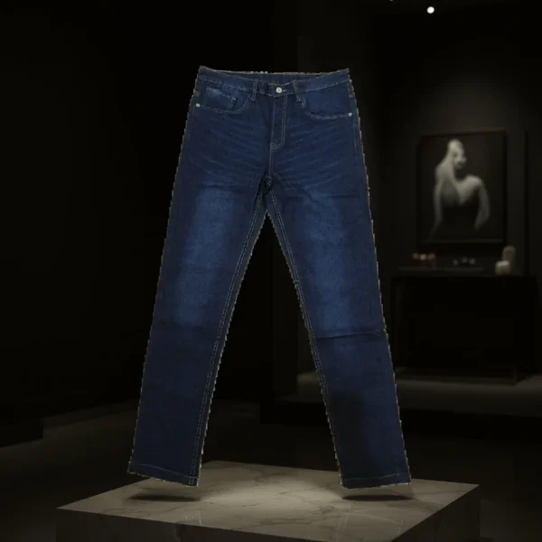 Men’s Classic Blue Denim Jeans – Slim  Regular Fit -AB-1