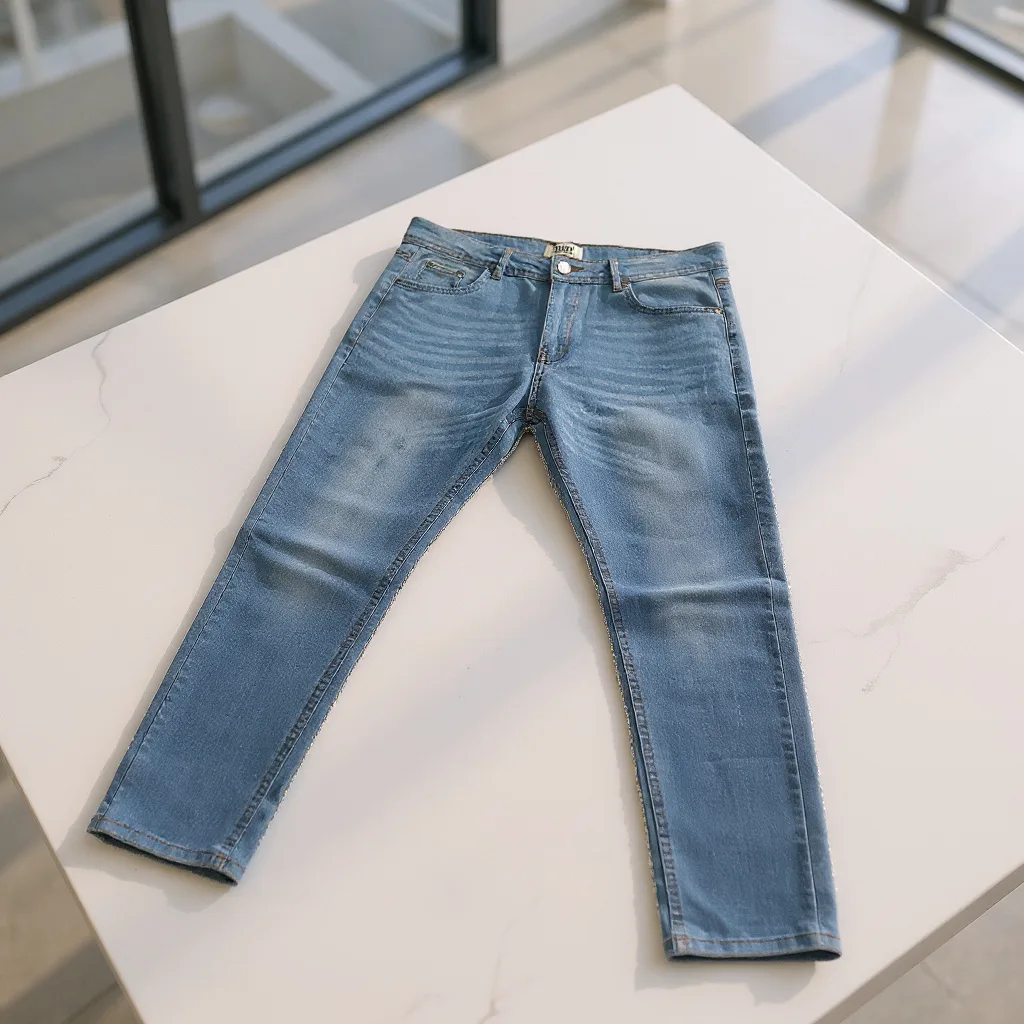 Base2 Men’s Light Blue Denim Jeans – Slim Fit Casual Wear-Ab-1