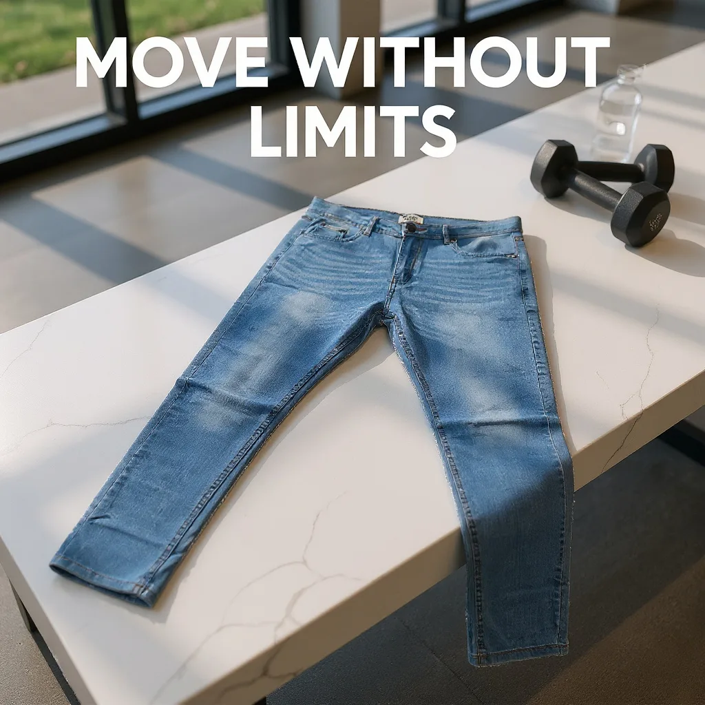 Base2 Men’s Light Blue Denim Jeans – Slim Fit Casual Wear-Ab-1