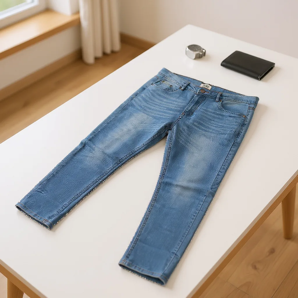 Base2 Men’s Light Blue Denim Jeans – Slim Fit Casual Wear-Ab-1