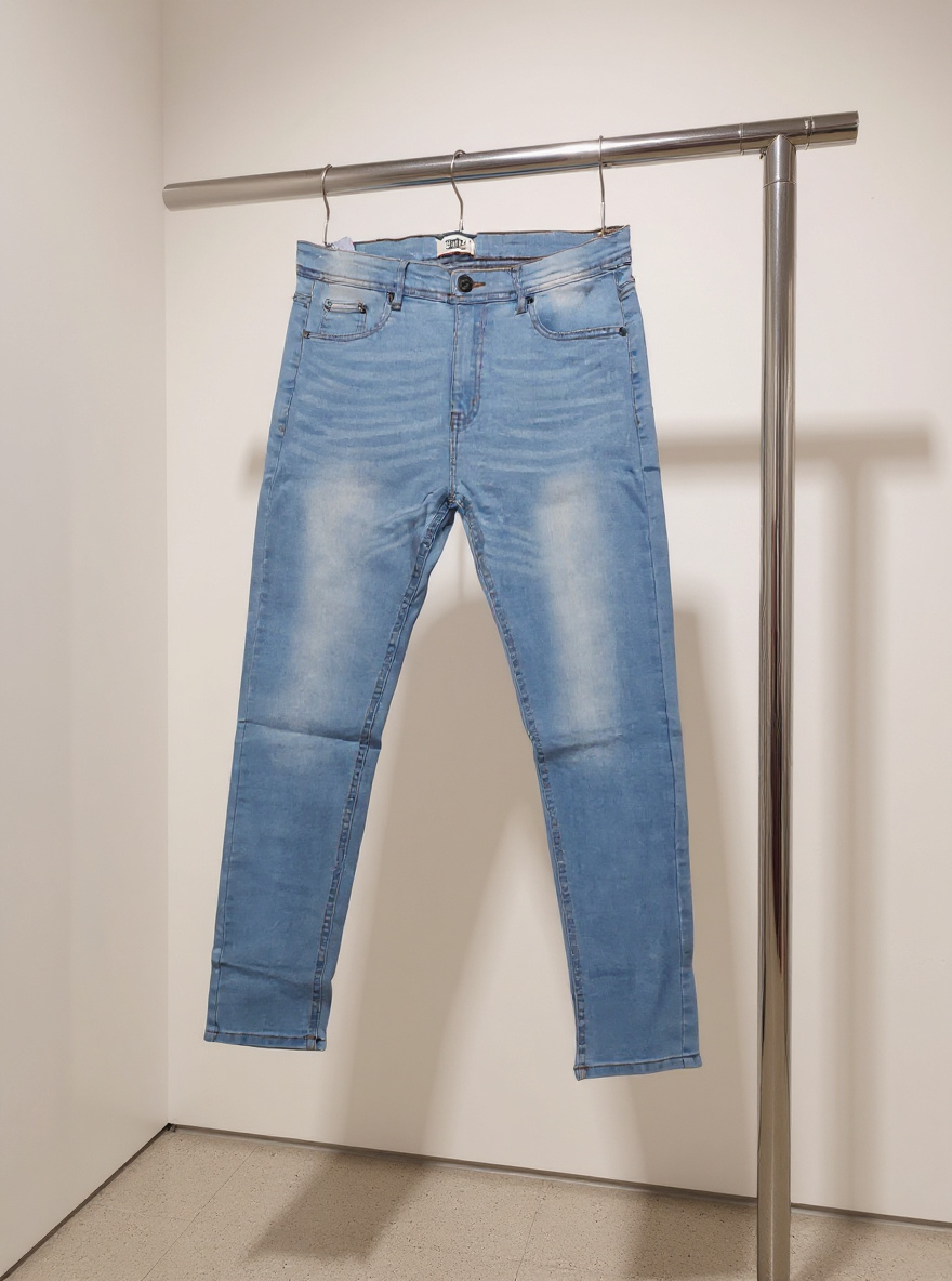 Men’s Sky Blue Denim Jeans – Slim Fit Casual Style