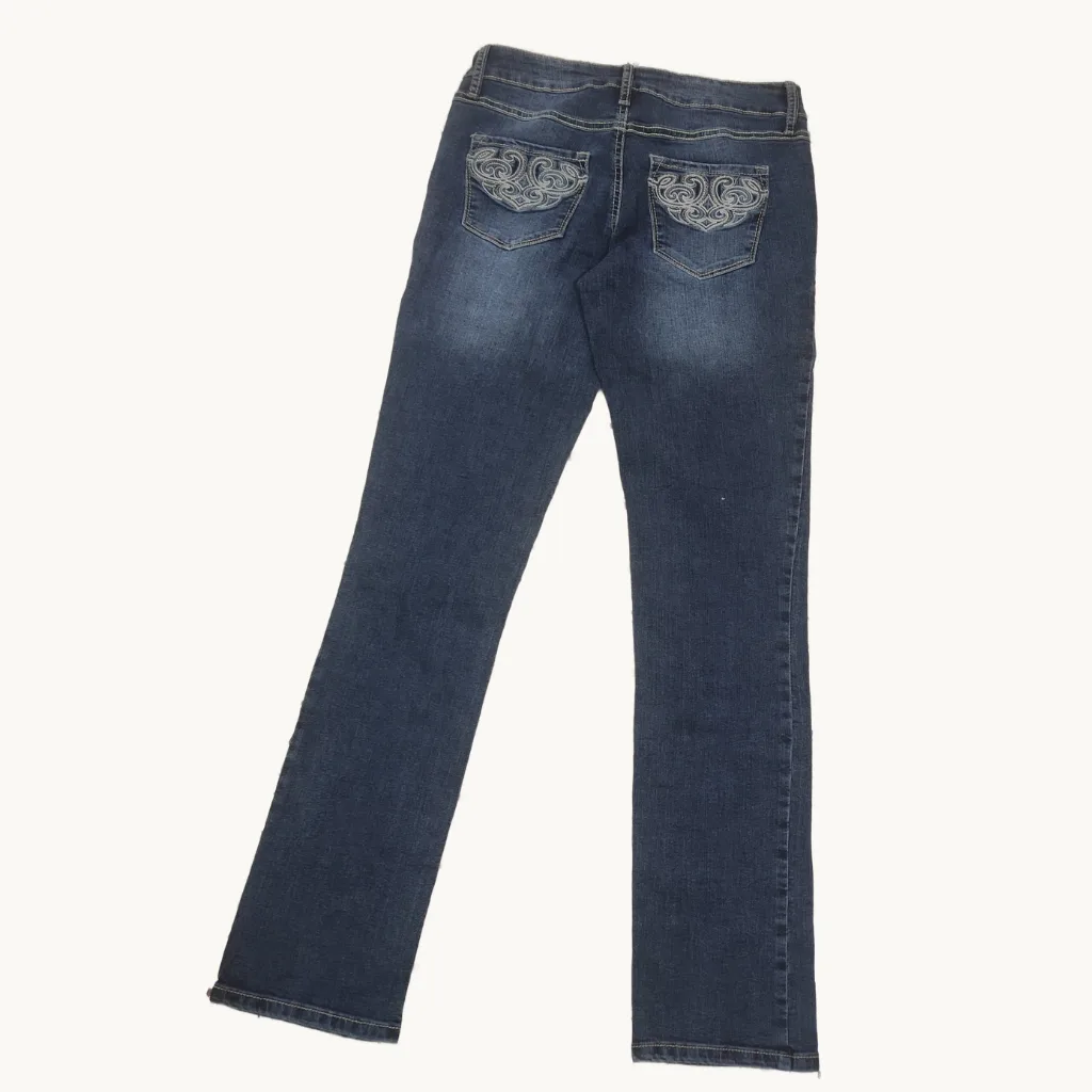 Classic Mid-Rise Straight Leg Jeans in Dark Indigo Wash-AB-1